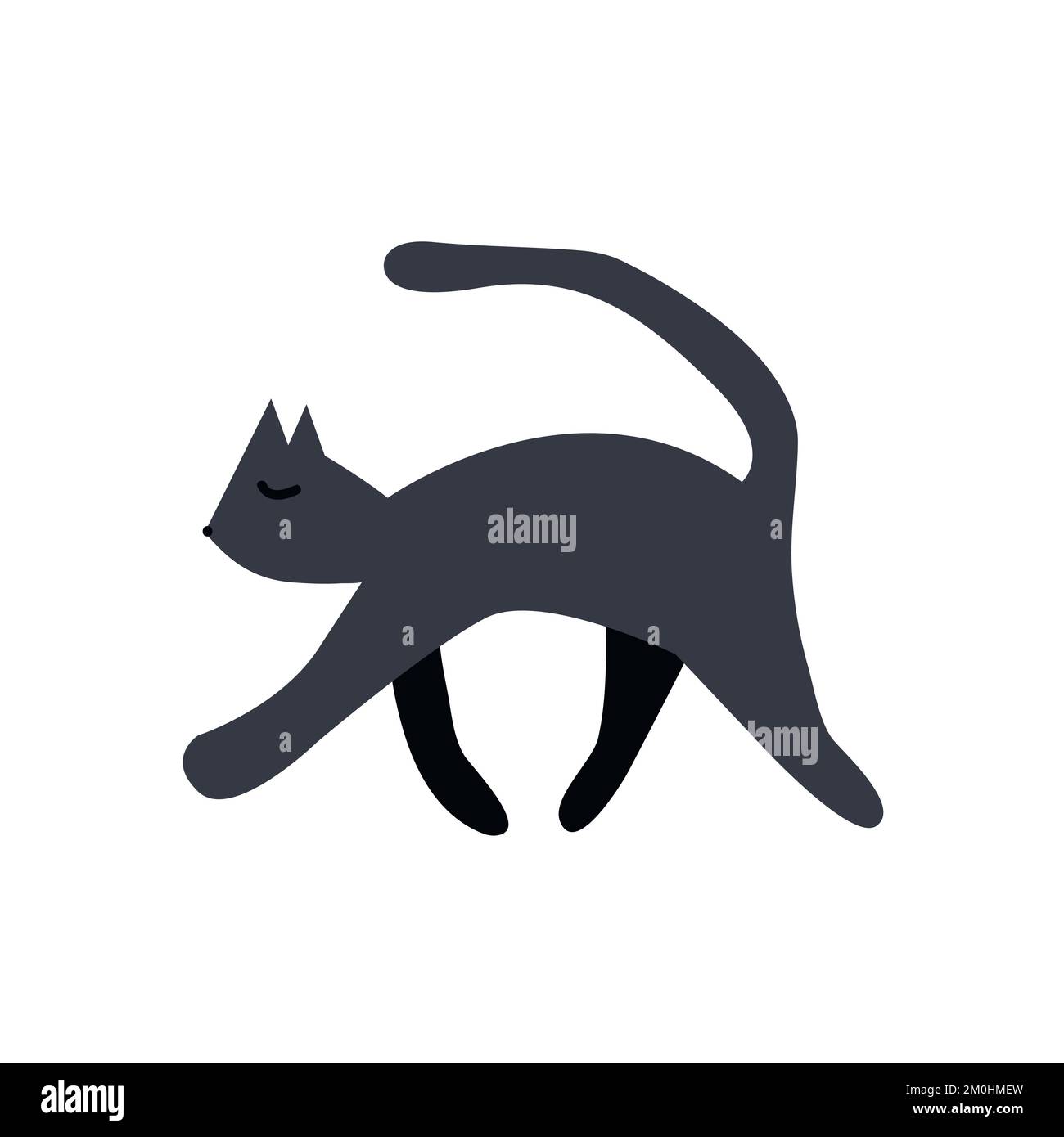 Black cat, halloween icon. Vector illustration, flat design Stock Vector  Image & Art - Alamy