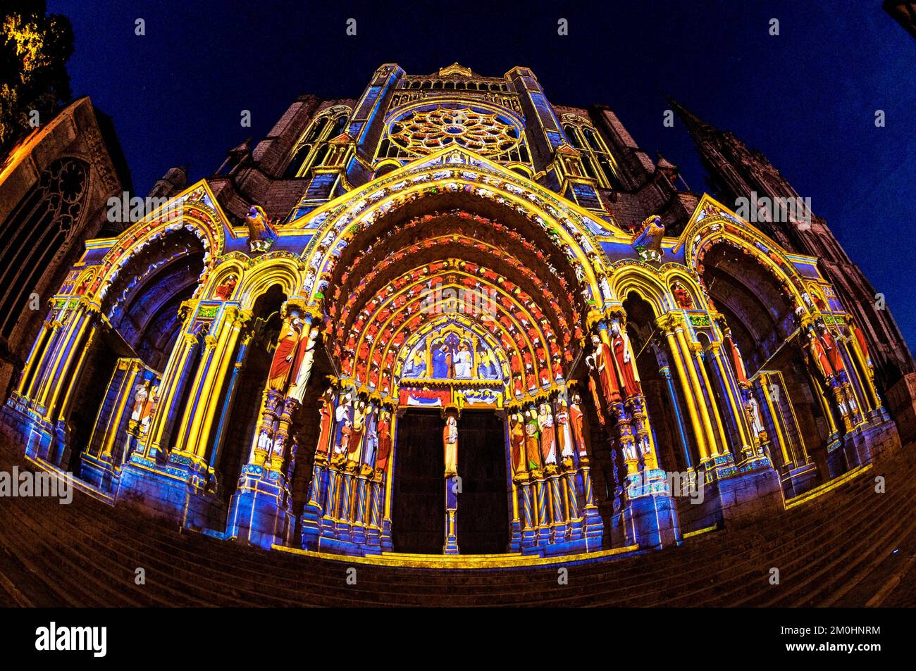 Chartres Light France, Eure et Loir, Chartres, south door of Our-Lady de Chartres ...