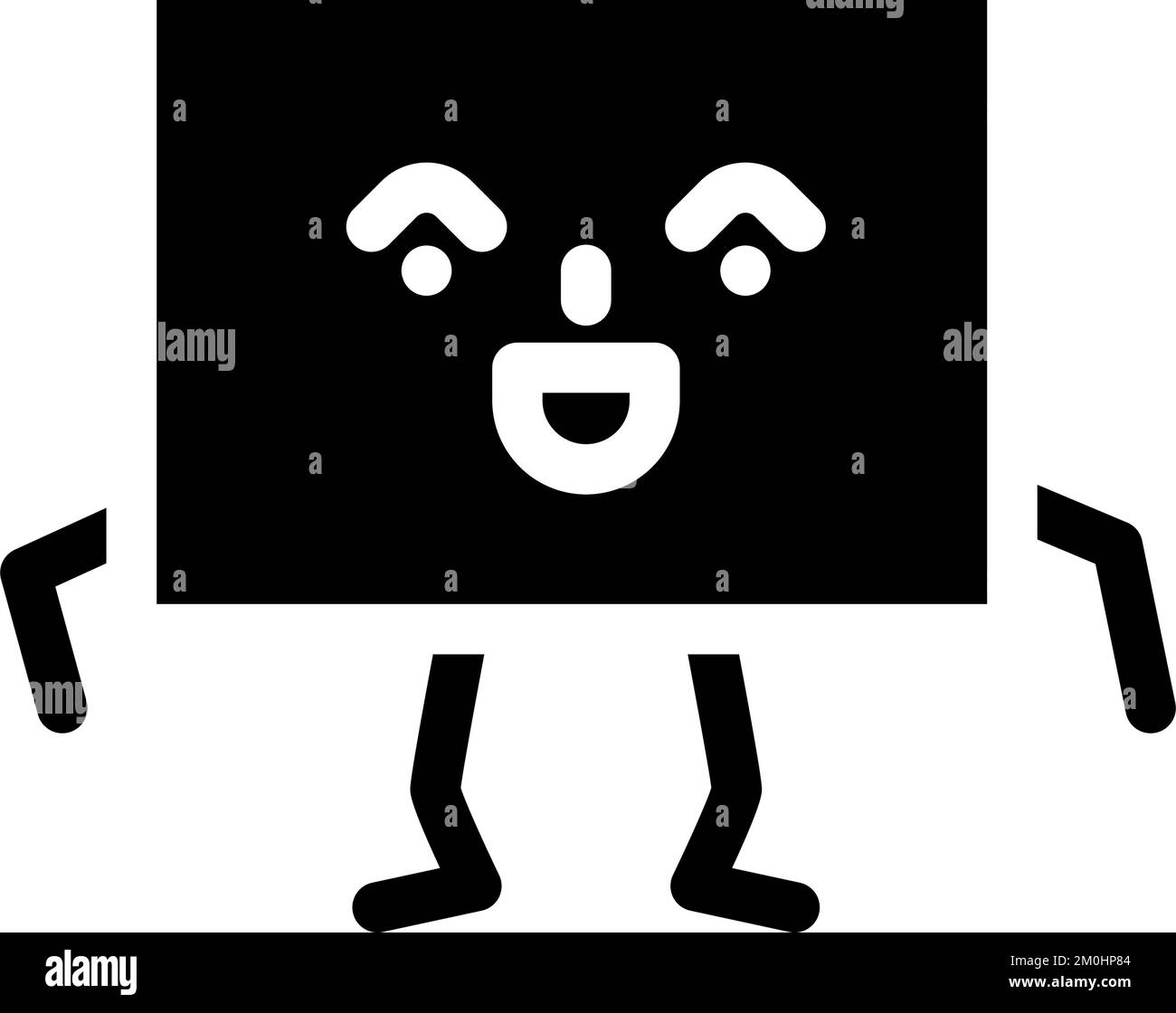 rectangle geometric shape character glyph icon vector illustration ...
