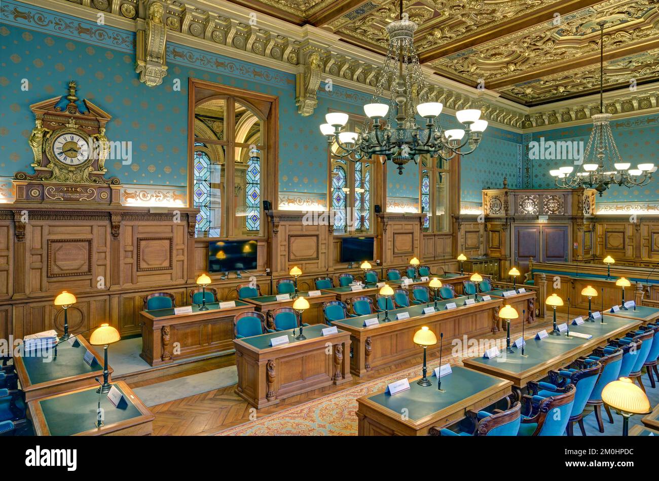 France, Paris, ?le de la Cit? (City island), courthouse, court of ...