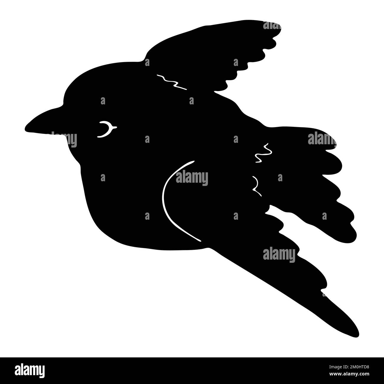 flying fowl bird vector logo illustration. side view Stock Vector Image