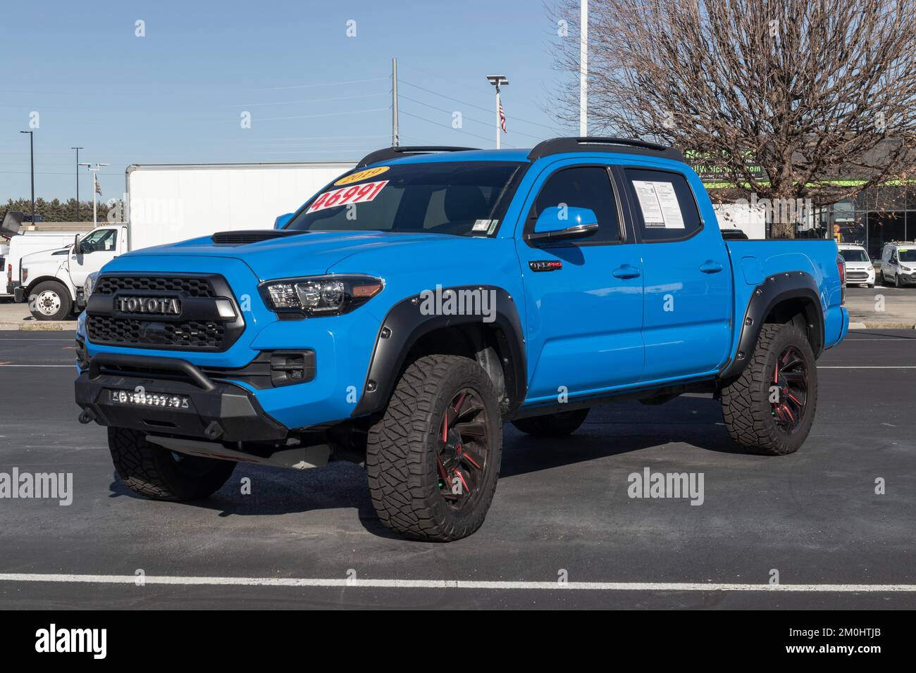 Indianapolis - Circa December 2022: Used Toyota Tacoma at a dealership ...