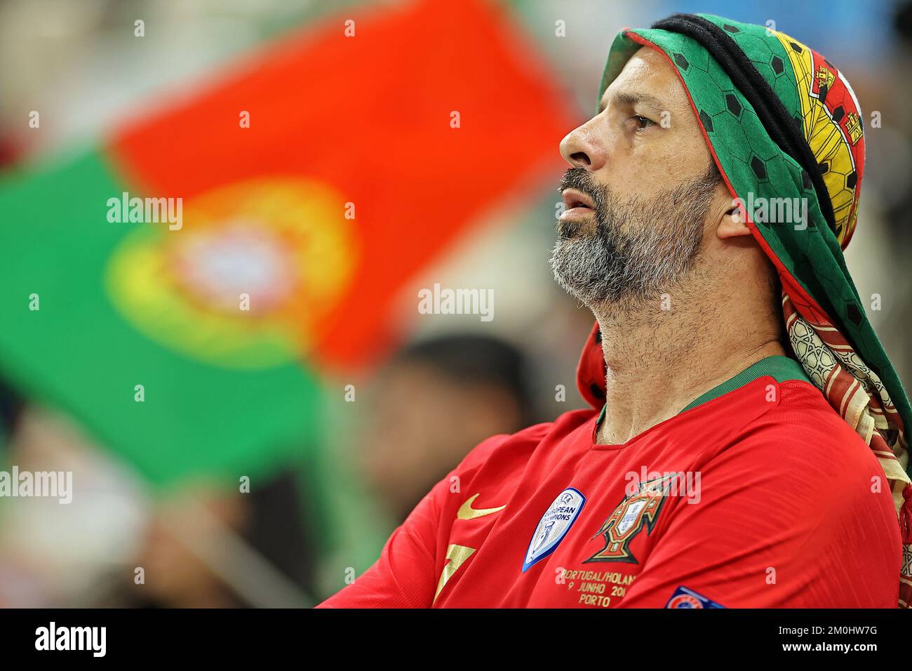 Lusail Stadium, Qatar. 6th Dec, 2022. FIFA World Cup, final 16 stage,  Portugal versus Switzerland: Fans of Portugal with a wish list banner  Credit: Action Plus Sports/Alamy Live News Stock Photo - Alamy