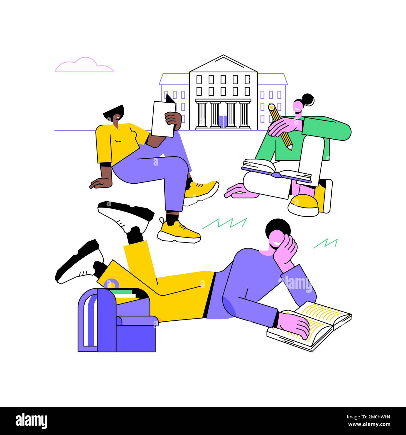 Study outdoors isolated cartoon vector illustrations. Group of teens prepare for college classes outdoors, discussion between friends, university education, student life vector cartoon Stock Vector Image & Art - Alamy Study outdoors isolated cartoon vector illustrations. Group of teens prepare for college classes outdoors, discussion between friends, university education, student life vector cartoon Stock Vector Image & Art - Alamy