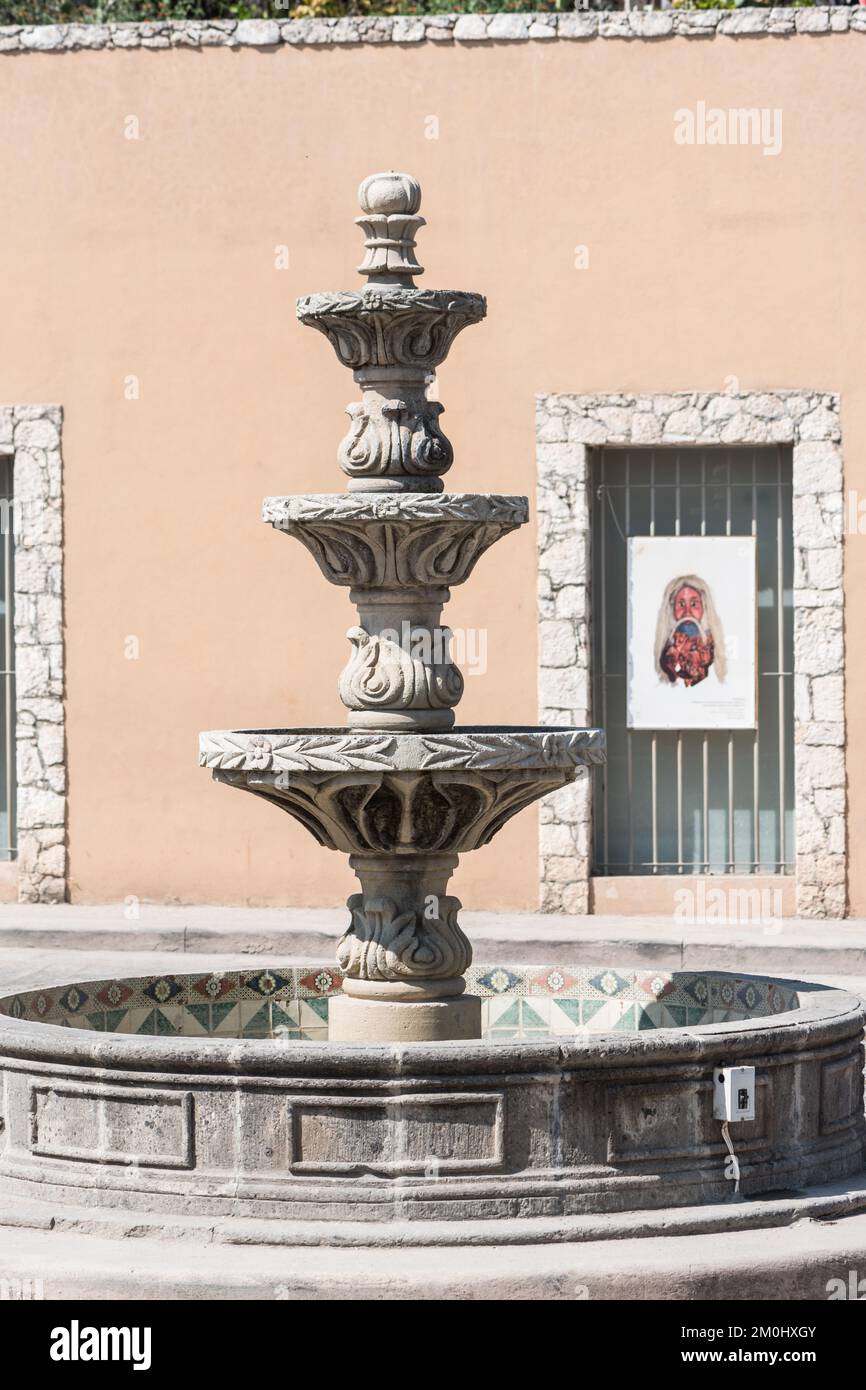Fountain in La Villa de San Sebastián Bernal, Mexico Stock Photo
