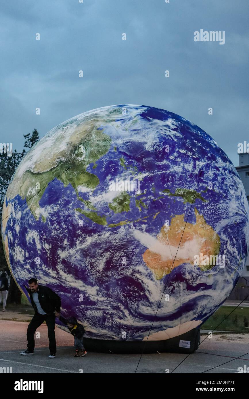 Exhibition of inflatable models of the Earth and the Sun from the Brno