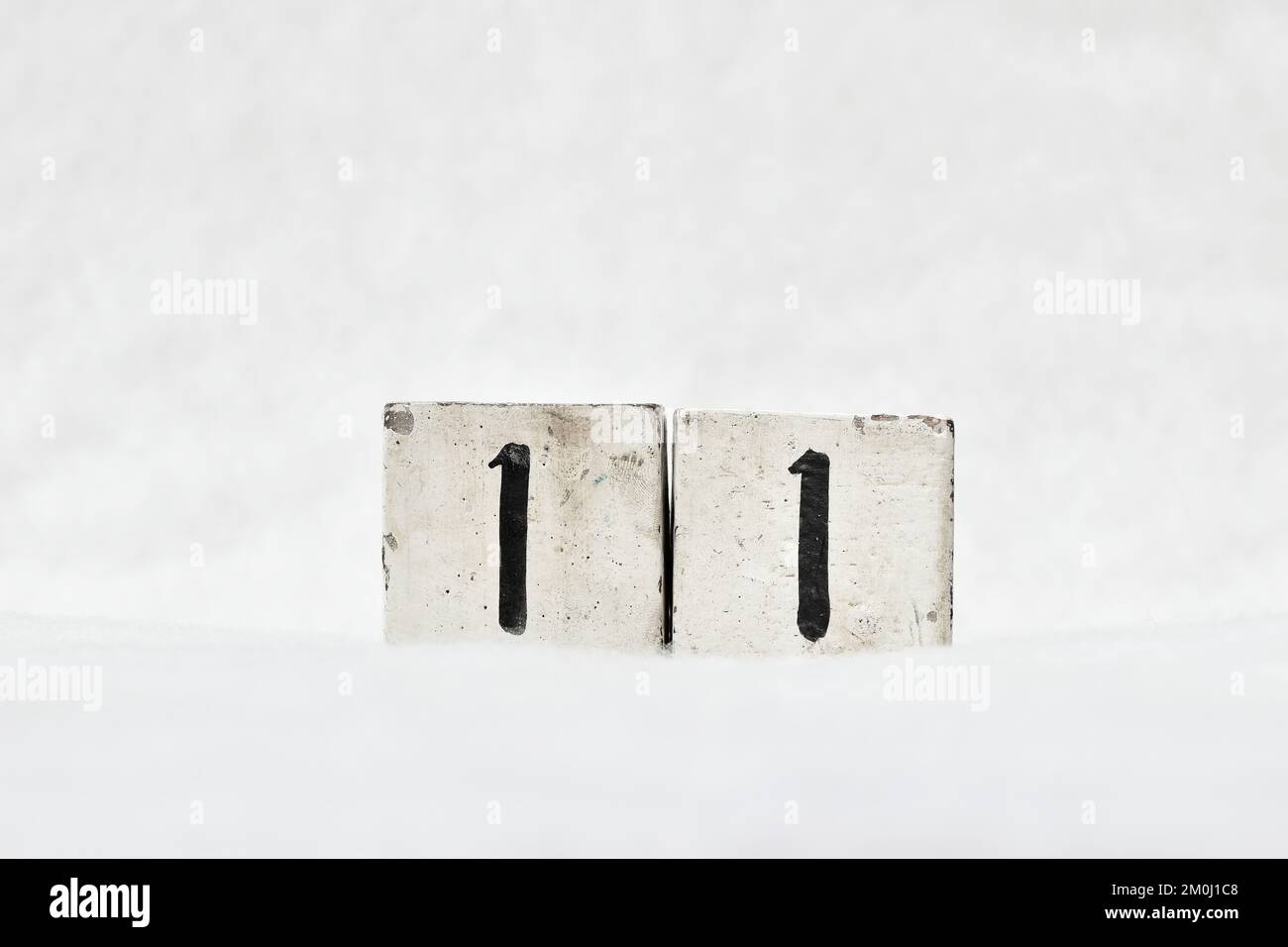 Number 11 snow hi-res stock photography and images - Alamy