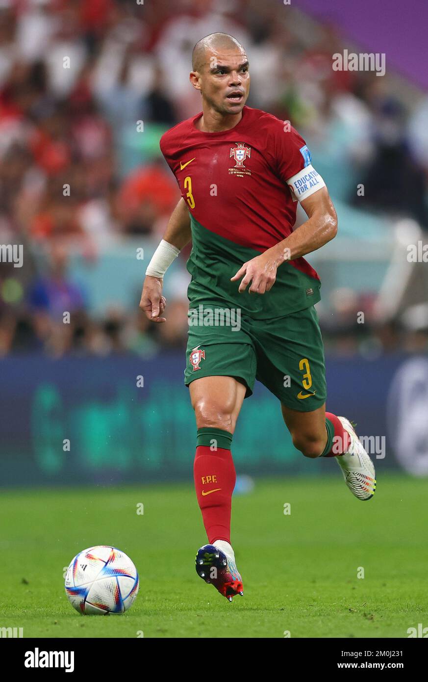 Doha, Qatar, 6th December 2022. Pepe of Portugal  during the FIFA World Cup 2022 match at Lusail Stadium, Doha. Picture credit should read: David Klein / Sportimage Stock Photo