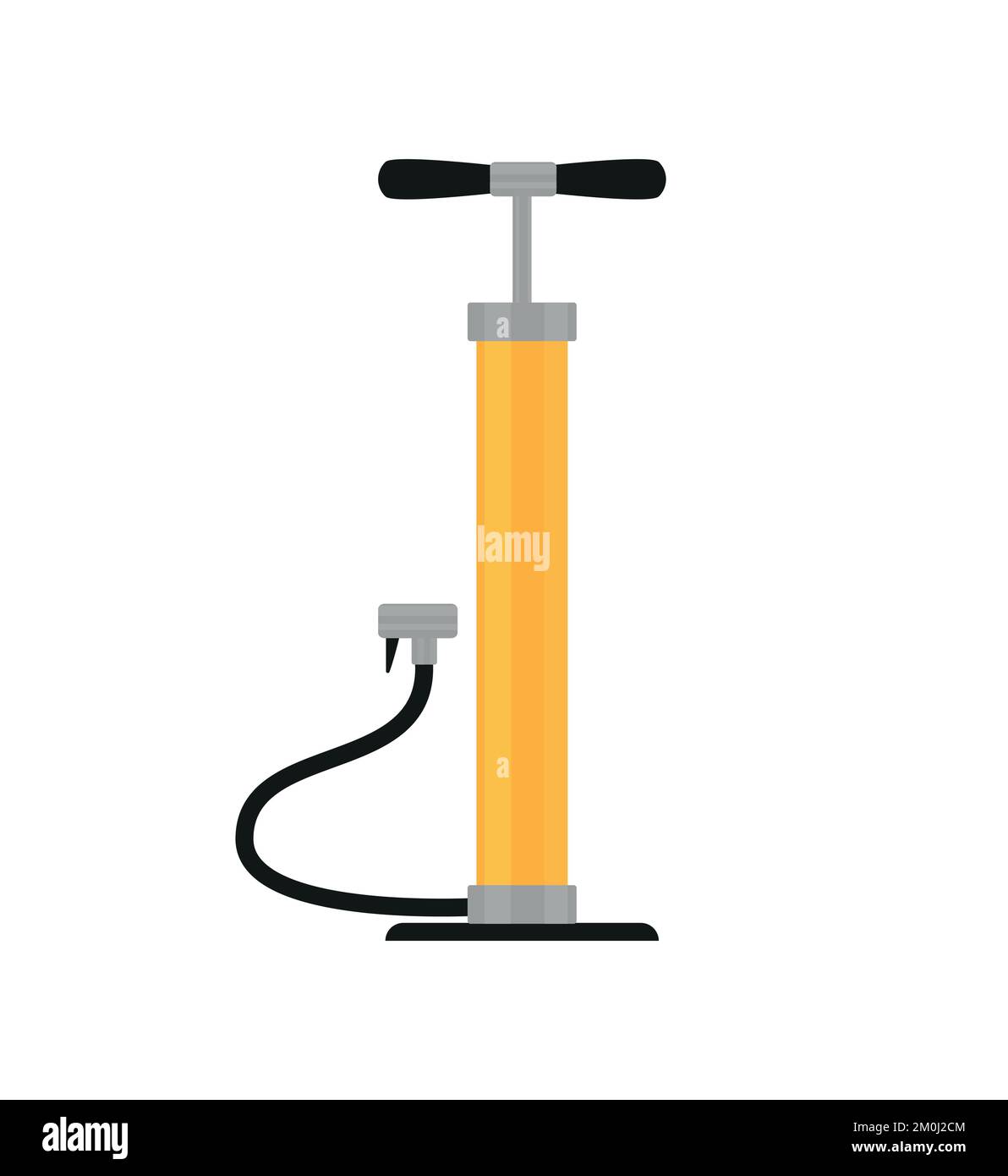 hand air pump.picture of hand bicycle pump, flat style icon Eps 10 Stock Vector