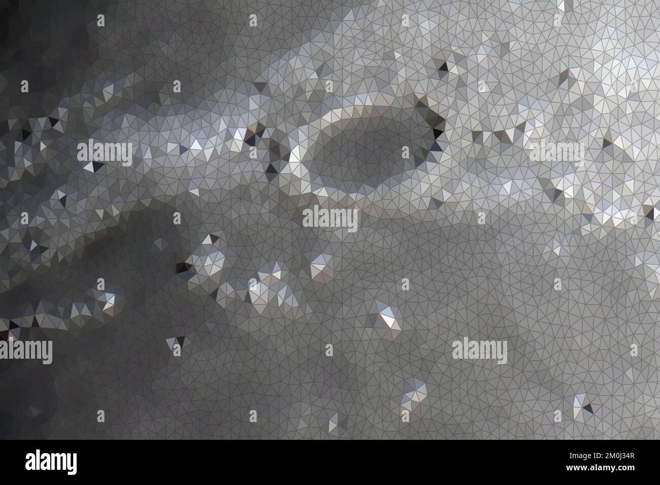 Polygonal Art Moon Crater Plato, Mare Imbrium region Stock Photo