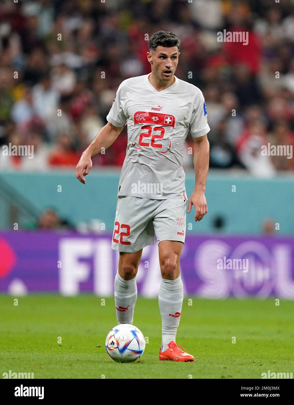 Switzerland's Fabian Schaer during the FIFA World Cup Round of Sixteen match at the Lusail Stadium in Lusail, Qatar. Picture date: Tuesday December 6, 2022. Stock Photo