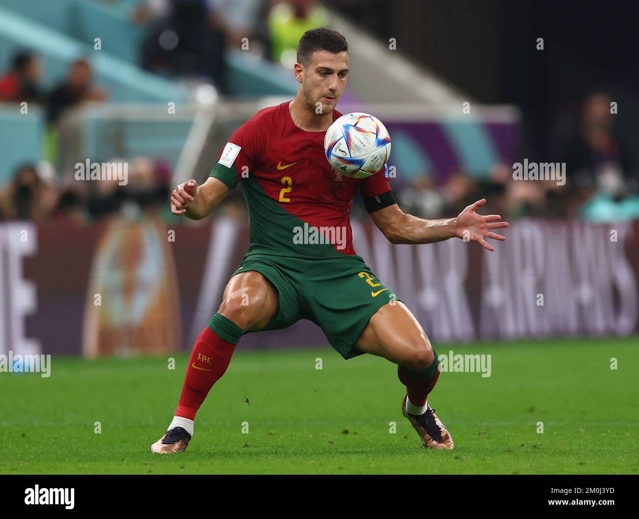 Doha, Qatar, 6th December 2022. Diogo Dalot of Portugal during the FIFA