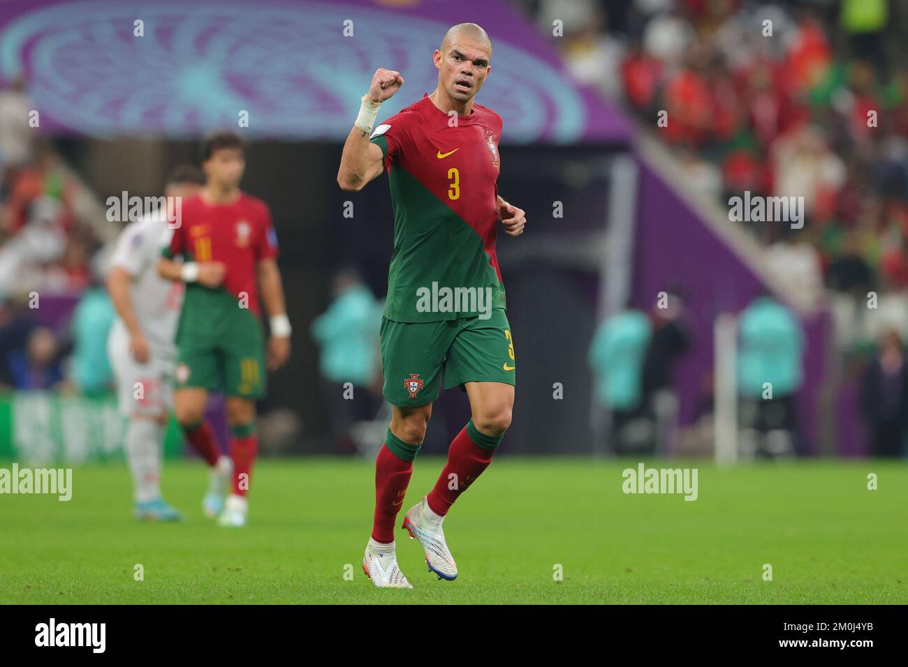 Lusail, Qatar. 06th Dec, 2022. Kepler Pepe of Portugal scores from a ...