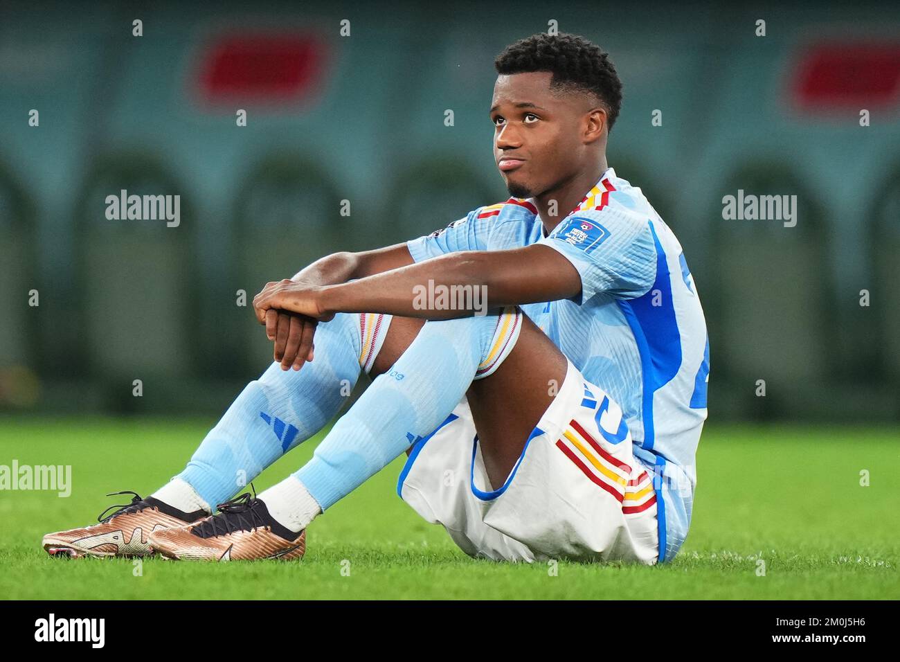 Ansu Fati of Spain during the FIFA World Cup, Qatar. , . in Doha, Qatar.  (Photo by Bagu Blanco/Pressinphoto/Sipa USA) Credit: Sipa USA/Alamy Live  News Stock Photo - Alamy