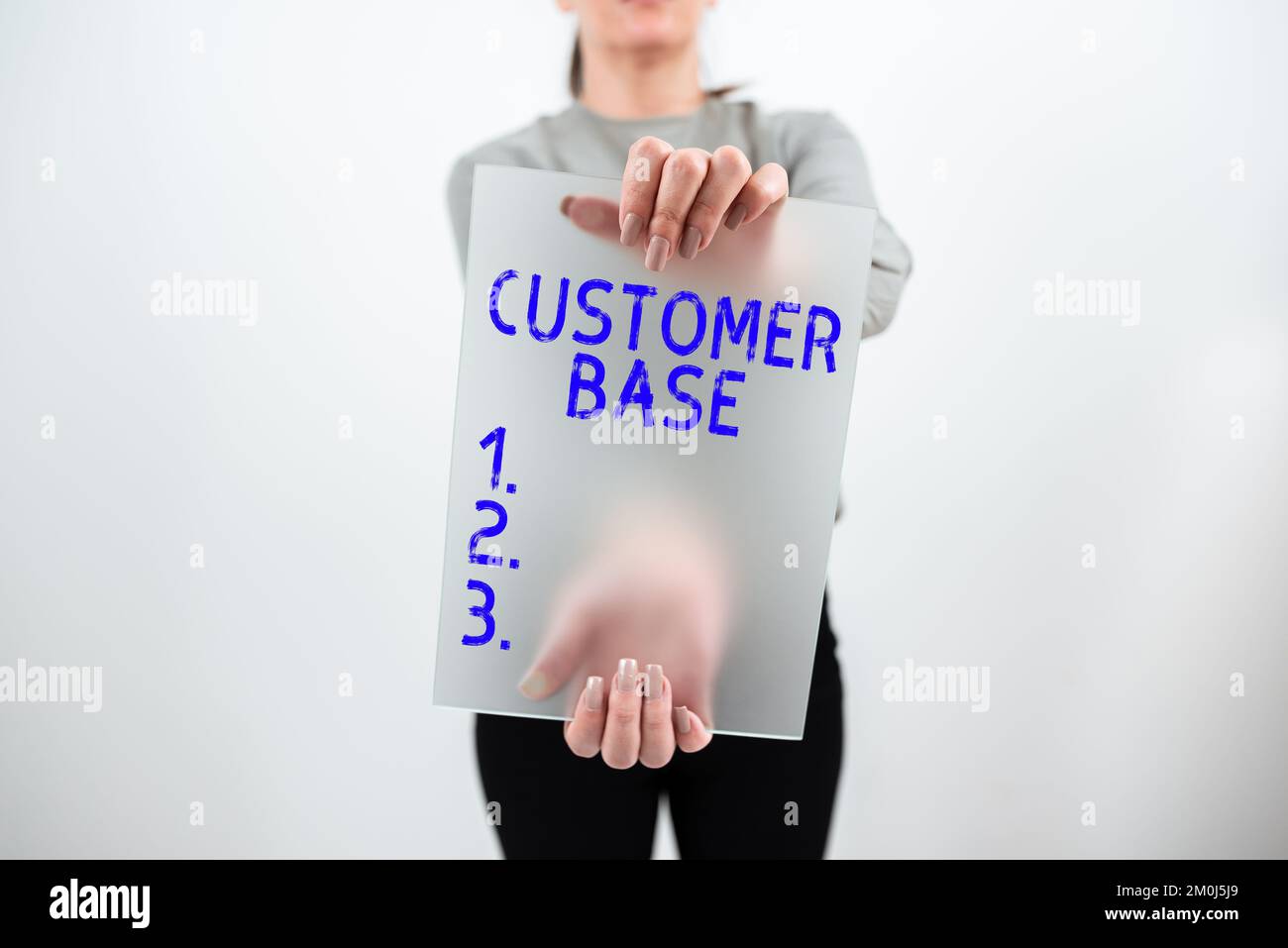 Customer Base Sign Text sign showing Customer Base. Conceptual photo encourage customers ...