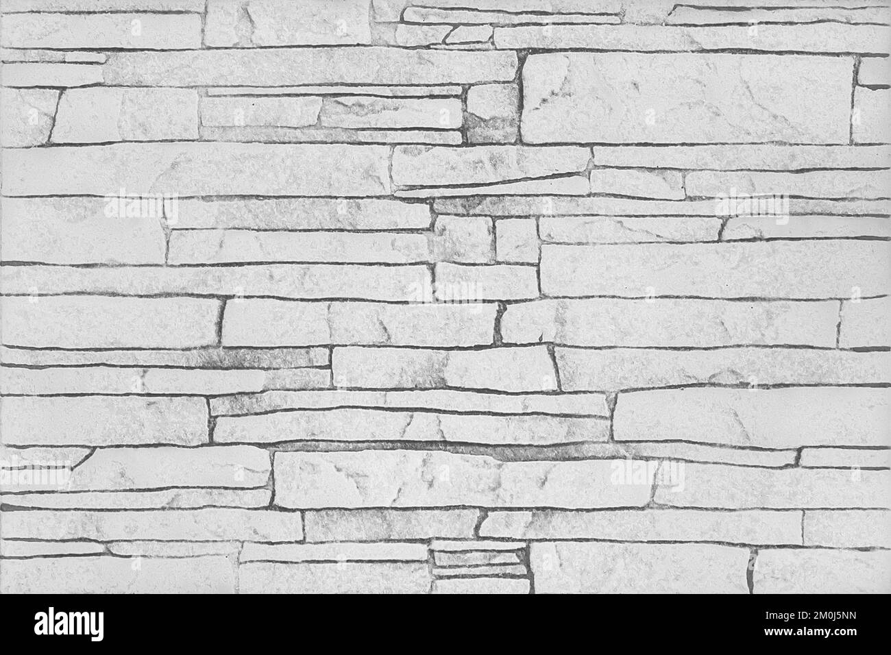 Abstract pattern stone tiles white wall texture background Stock Photo