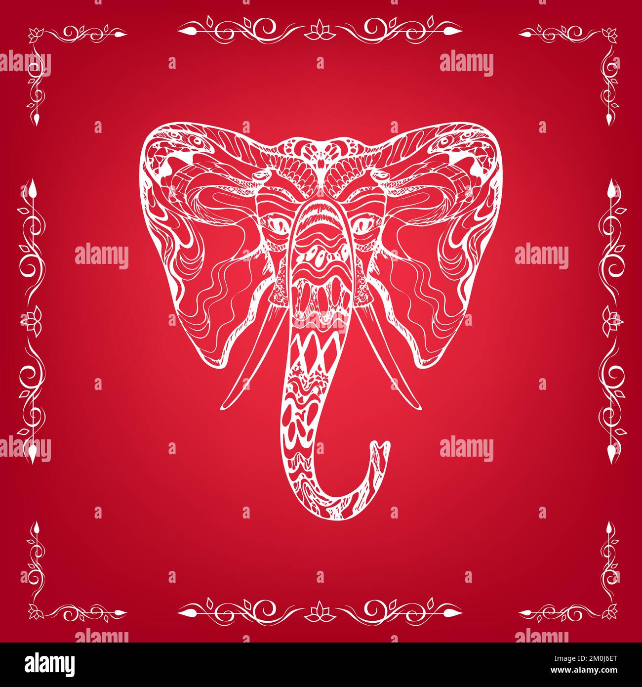 Indian Elephant Face Tattoo