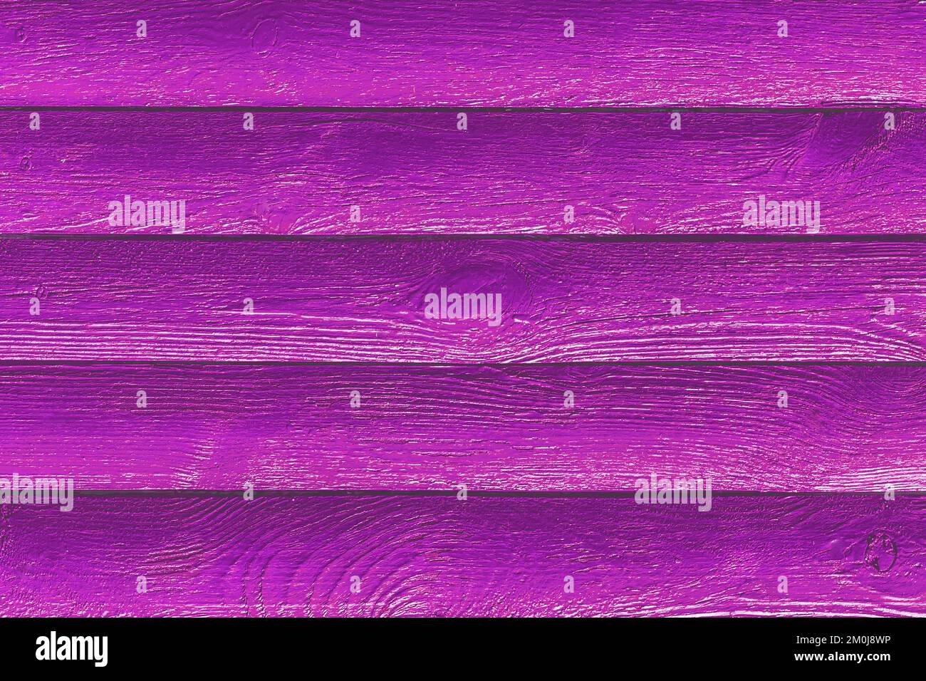 Pink purple paint fence horizontal lines stripes boards surface wooden texture plank background. Stock Photo