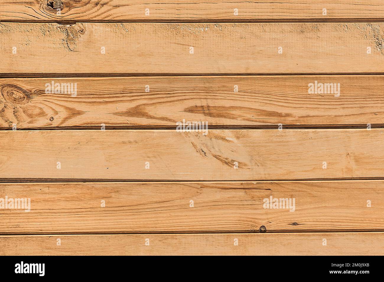 Light natural color horizontal planks fence wood texture board