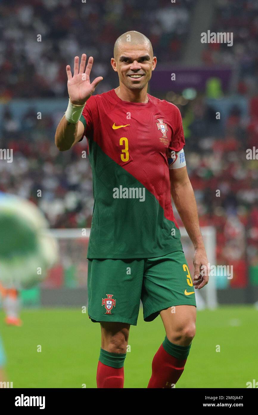 Lusail, Qatar. 06th Dec, 2022. Kepler Pepe of Portugal waves to the fans during the FIFA World Cup Qatar 2022 round of 16 match between Portugal and Switzerland at Lusail Stadium, Lusail, Qatar on 6 December 2022. Photo by Peter Dovgan. Editorial use only, license required for commercial use. No use in betting, games or a single club/league/player publications. Credit: UK Sports Pics Ltd/Alamy Live News Stock Photo