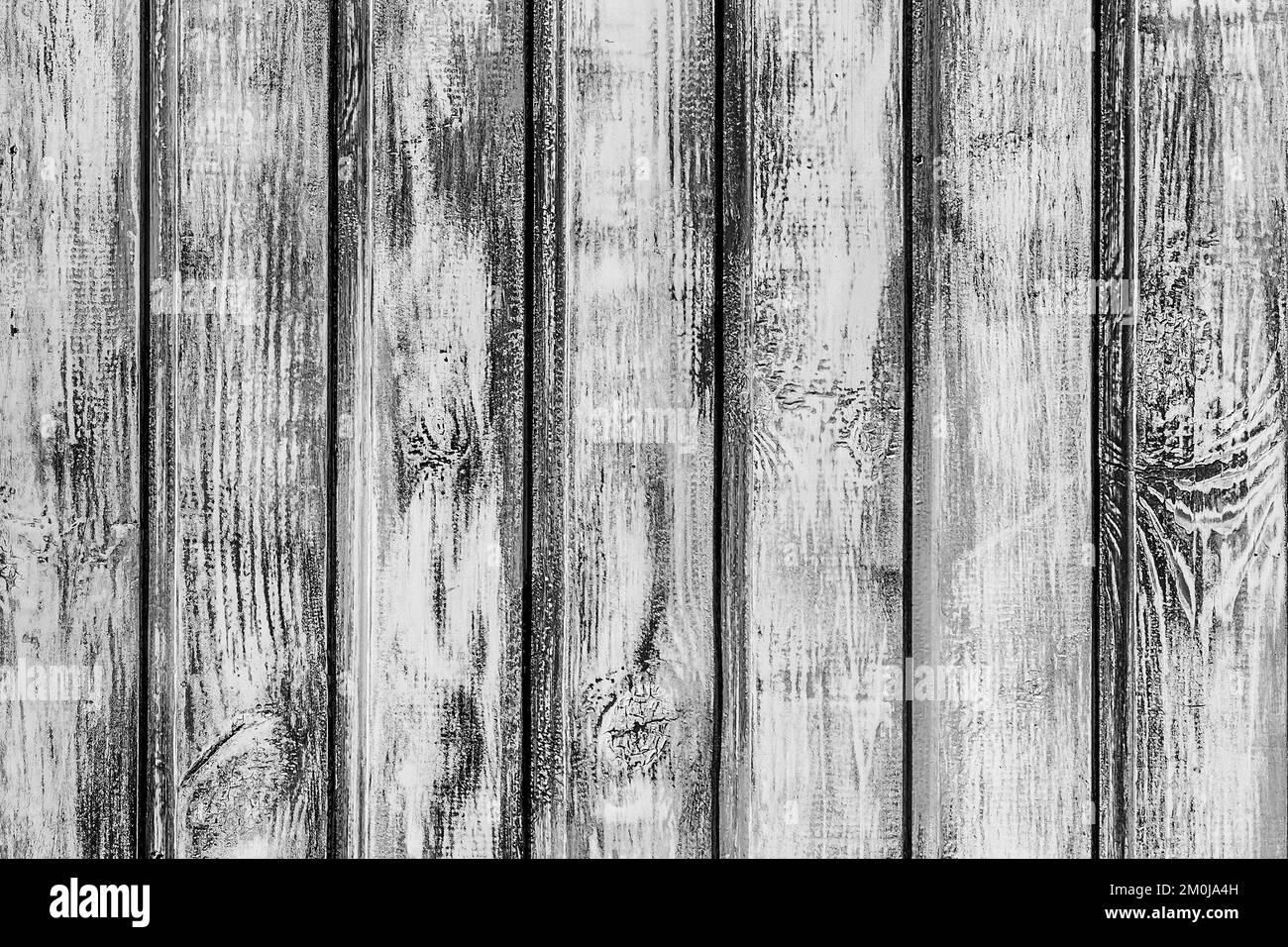 Wooden painted black and white fence texture with abstract patterns