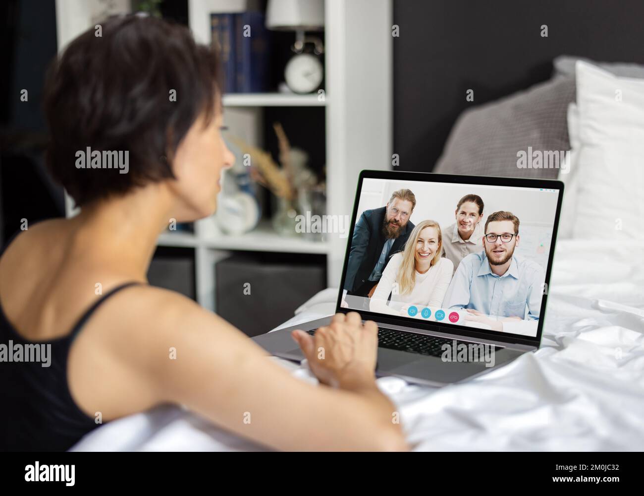 Group video call remote work hi-res stock photography and images - Alamy