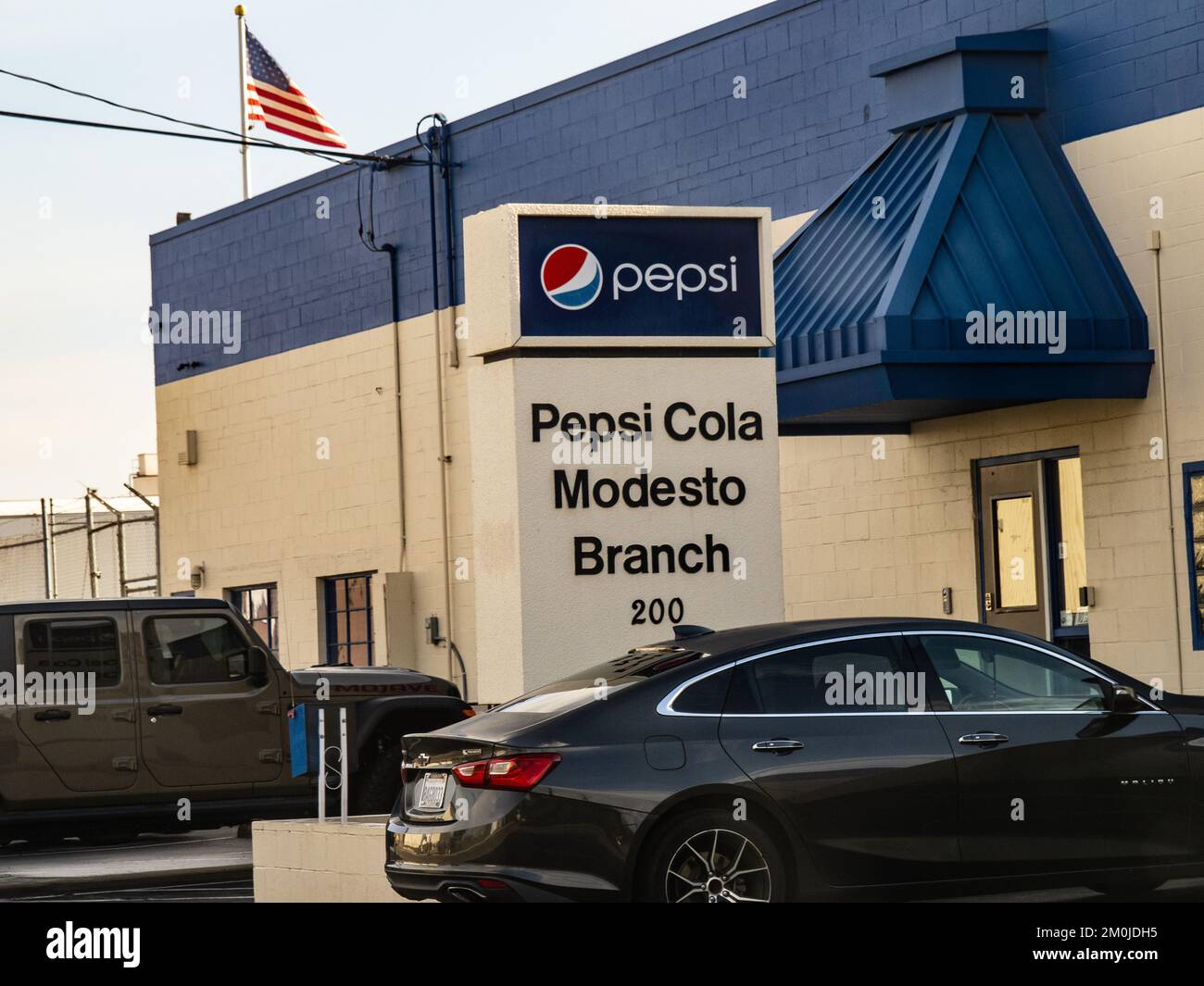 The Pepsi Cola distributor in Modesto California Stock Photo