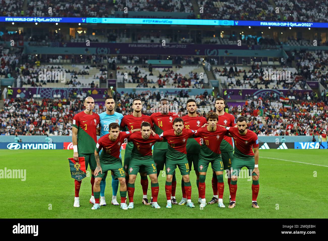 Jogadores de Portugal during the FIFA World Cup Qatar 2022 match, Round
