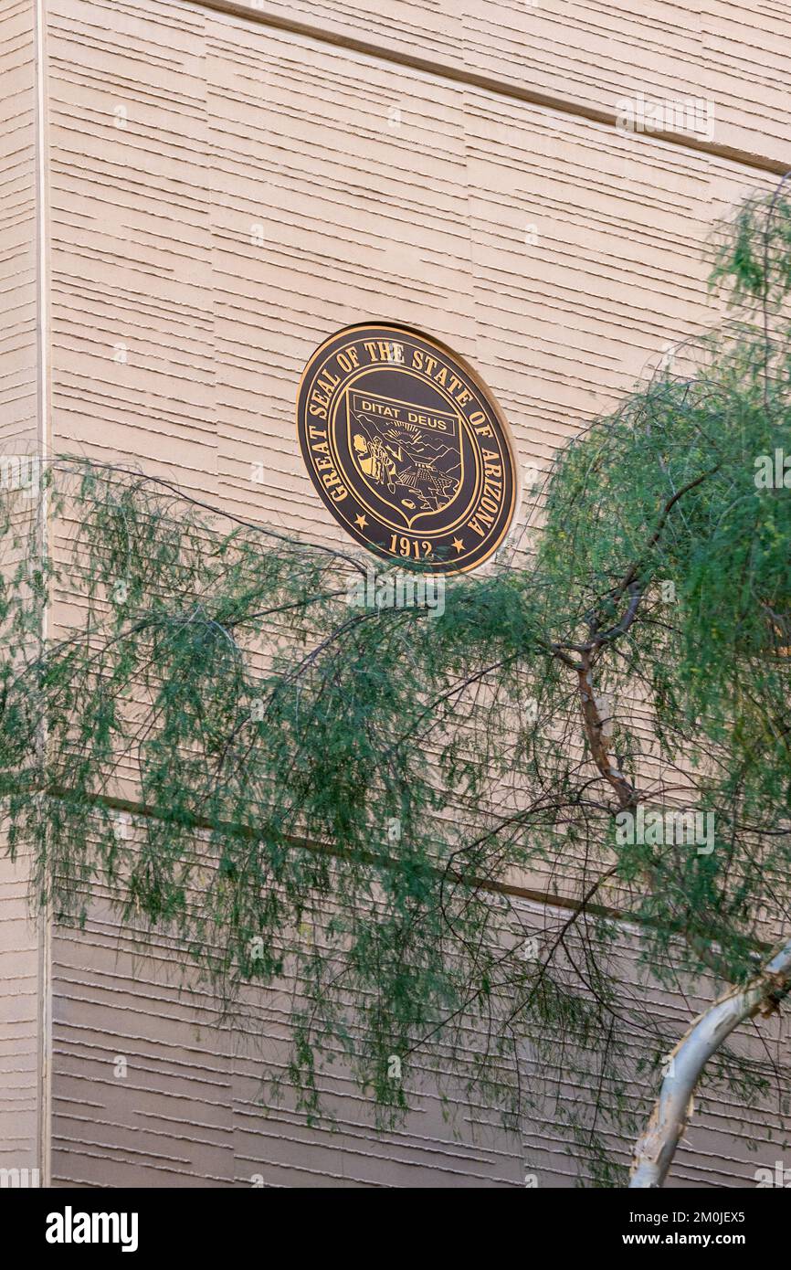 Phoenix, AZ - Nov. 10, 2022: Great Seal of the State of Arizona Stock Photo