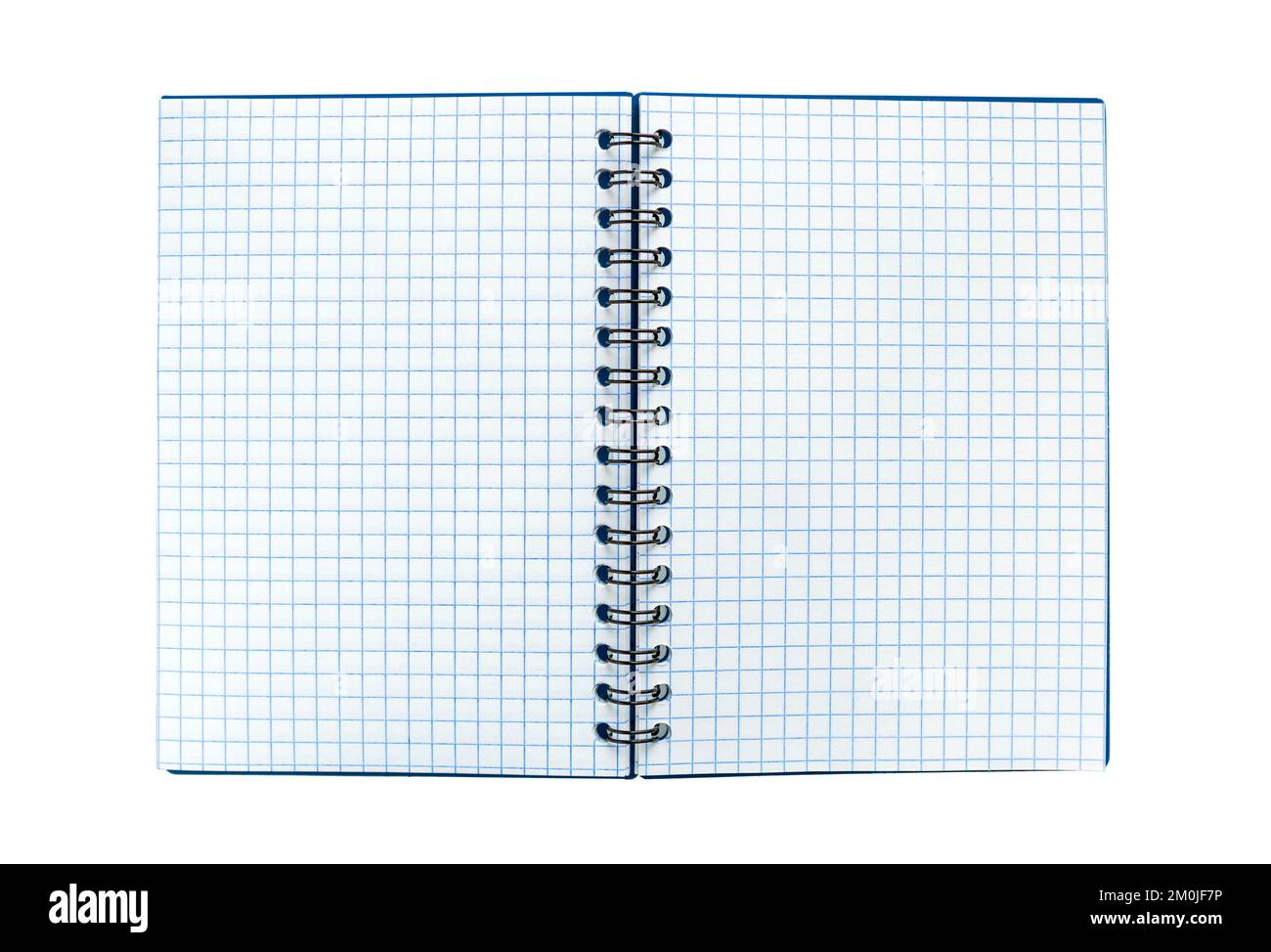 paper notebook. Isolated open empty notebook. Stock Photo