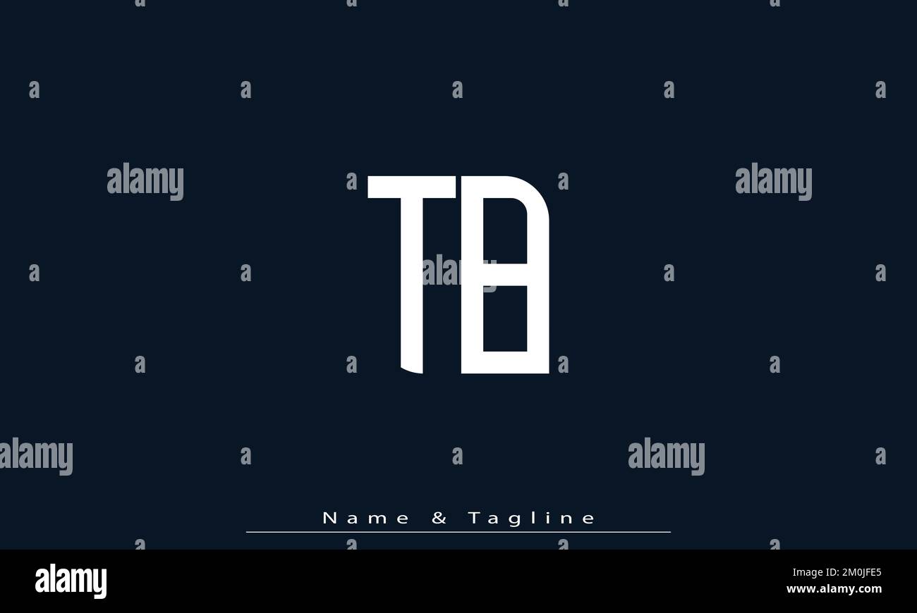 Alphabet letters Initials Monogram logo TB , BT Stock Vector