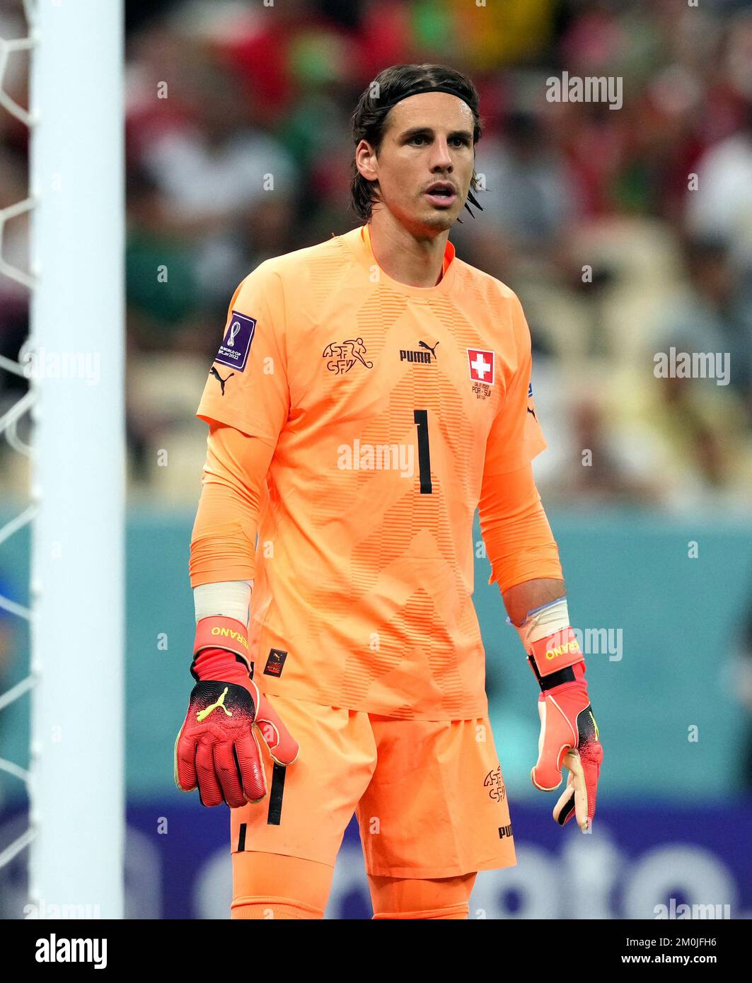 Switzerland goalkeeper Yann Sommer during the FIFA World Cup Round of Sixteen match at the Lusail Stadium in Lusail, Qatar. Picture date: Tuesday December 6, 2022. Stock Photo
