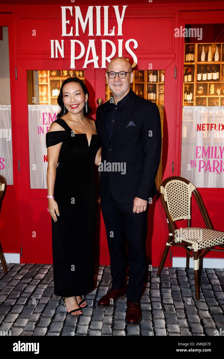 Netflix Chief Marketing Officer Marian Lee Dicus and Head of Scripted  Series, US and Canada Peter Friedlander attend the world premiere of the  third season of the Netflix series 
