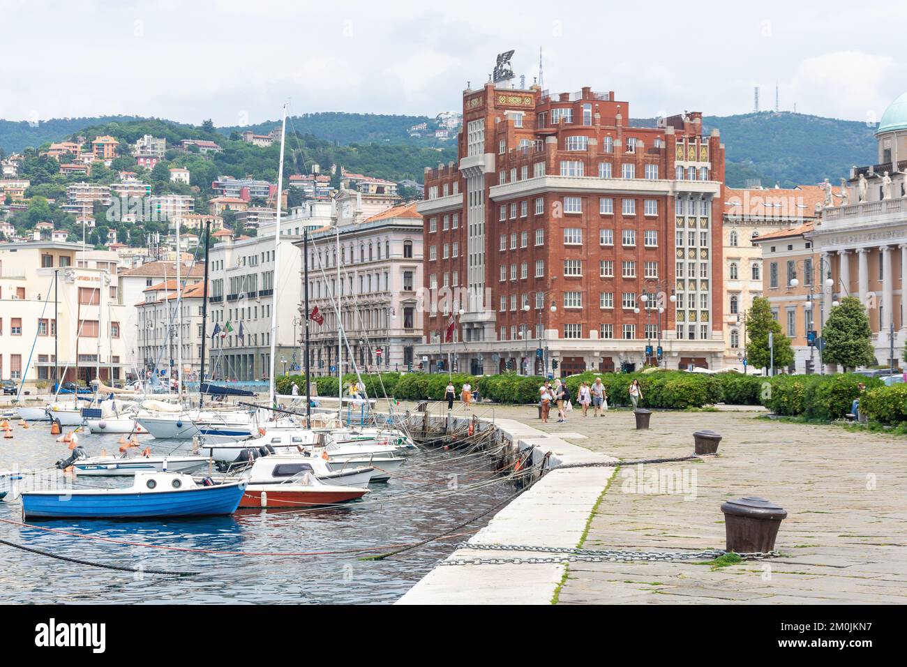 Seafront promenade (Riva Nazario Sauro), Trieste, Friuli Venezia Giulia Region, Italy Stock Photo