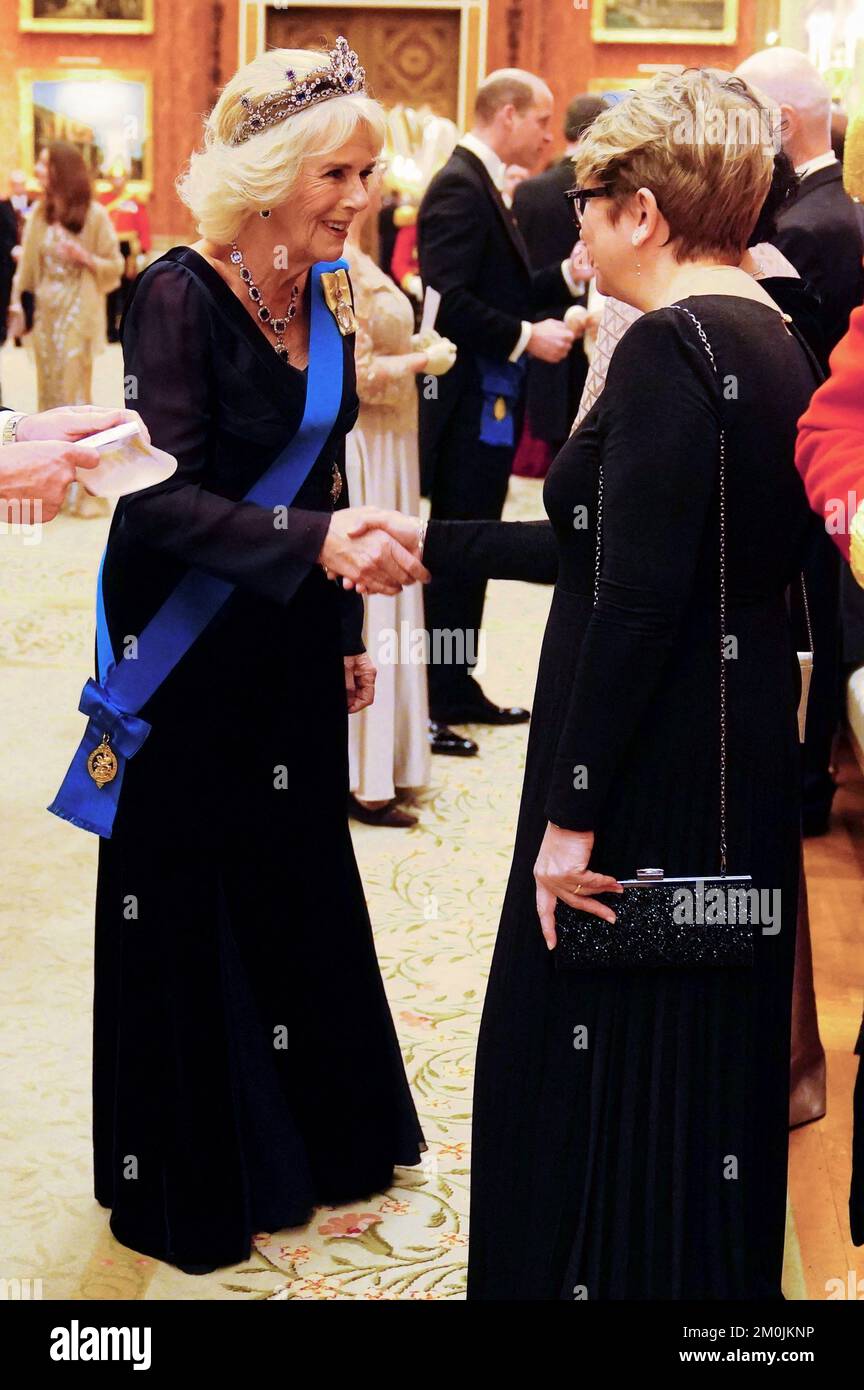 Camilla diplomatic corps reception hires stock photography and images