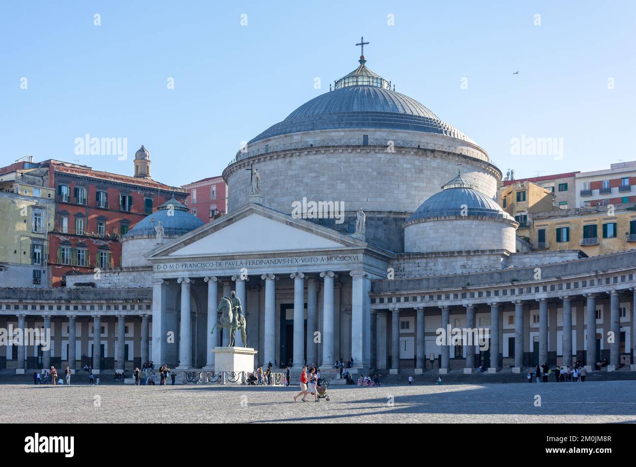 San Francesco di Paola Church, Piazza del Plebiscito, Naples (Napoli), Campania Region, Italy Stock Photo