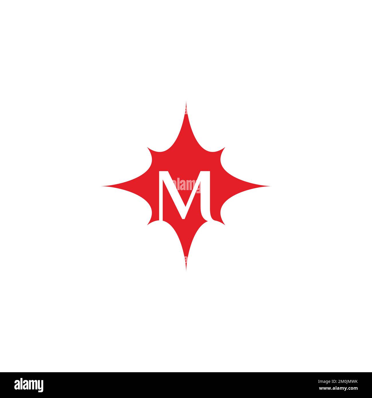 letter m shine explosion symbol lgoo vector Stock Vector