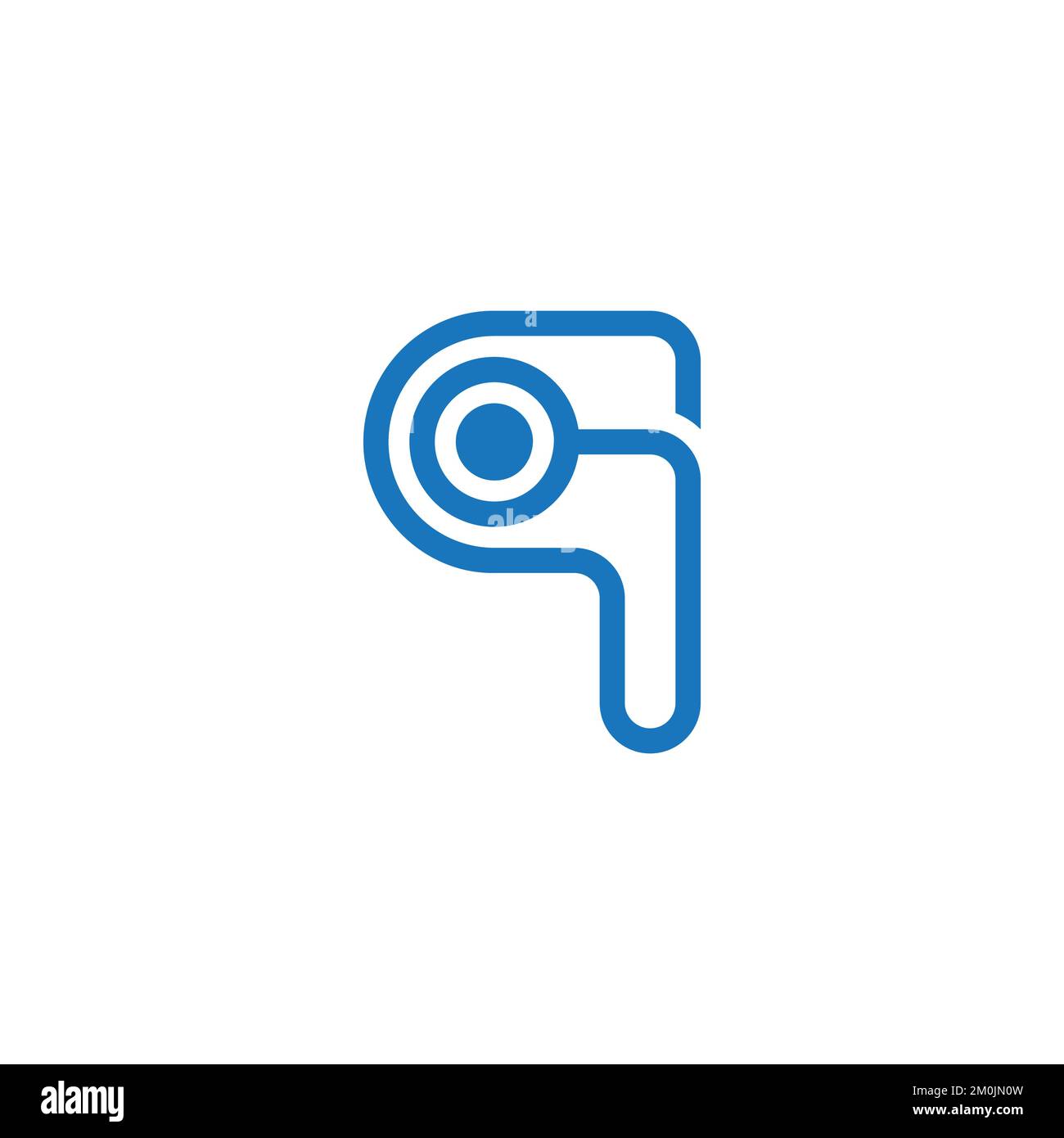 letter gq abstract geometric line logo vector Stock Vector
