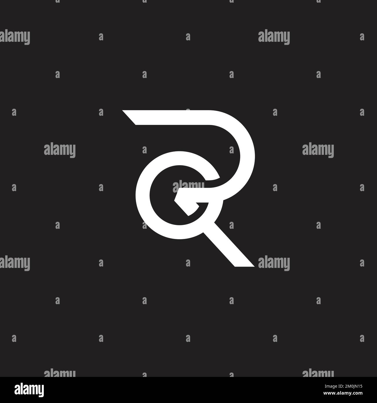 letter gr linked geometric line logo vector Stock Vector