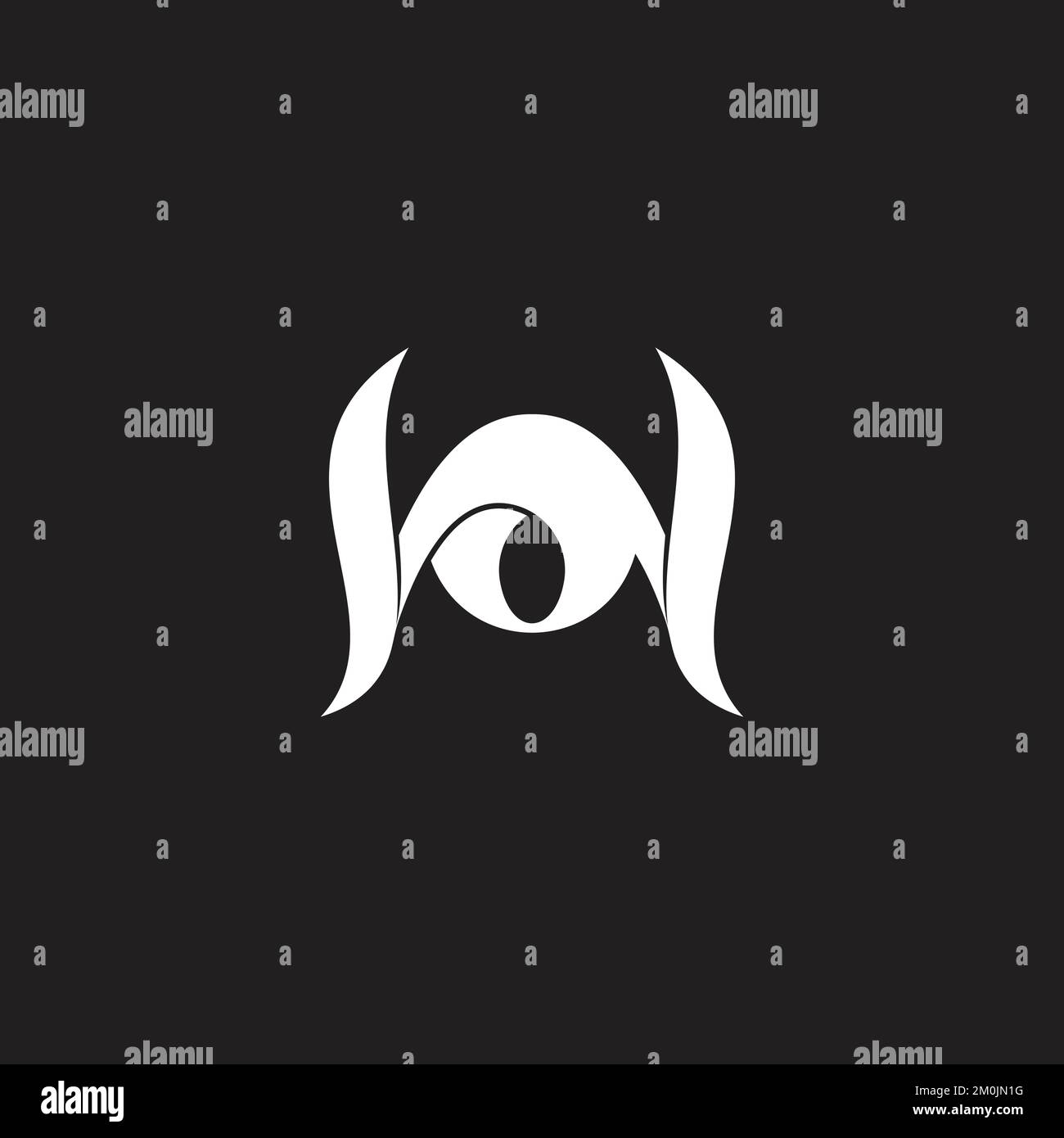 letter wo loop ribbon curve logo vector Stock Vector Image & Art - Alamy