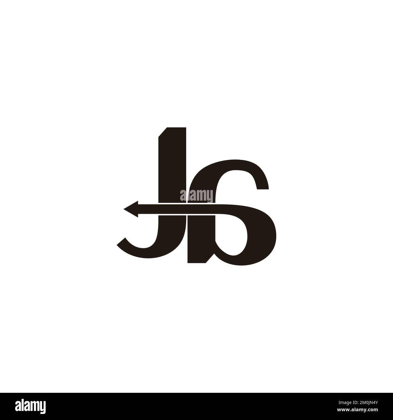 letter jg abstract simple arrow movement logo vector Stock Vector