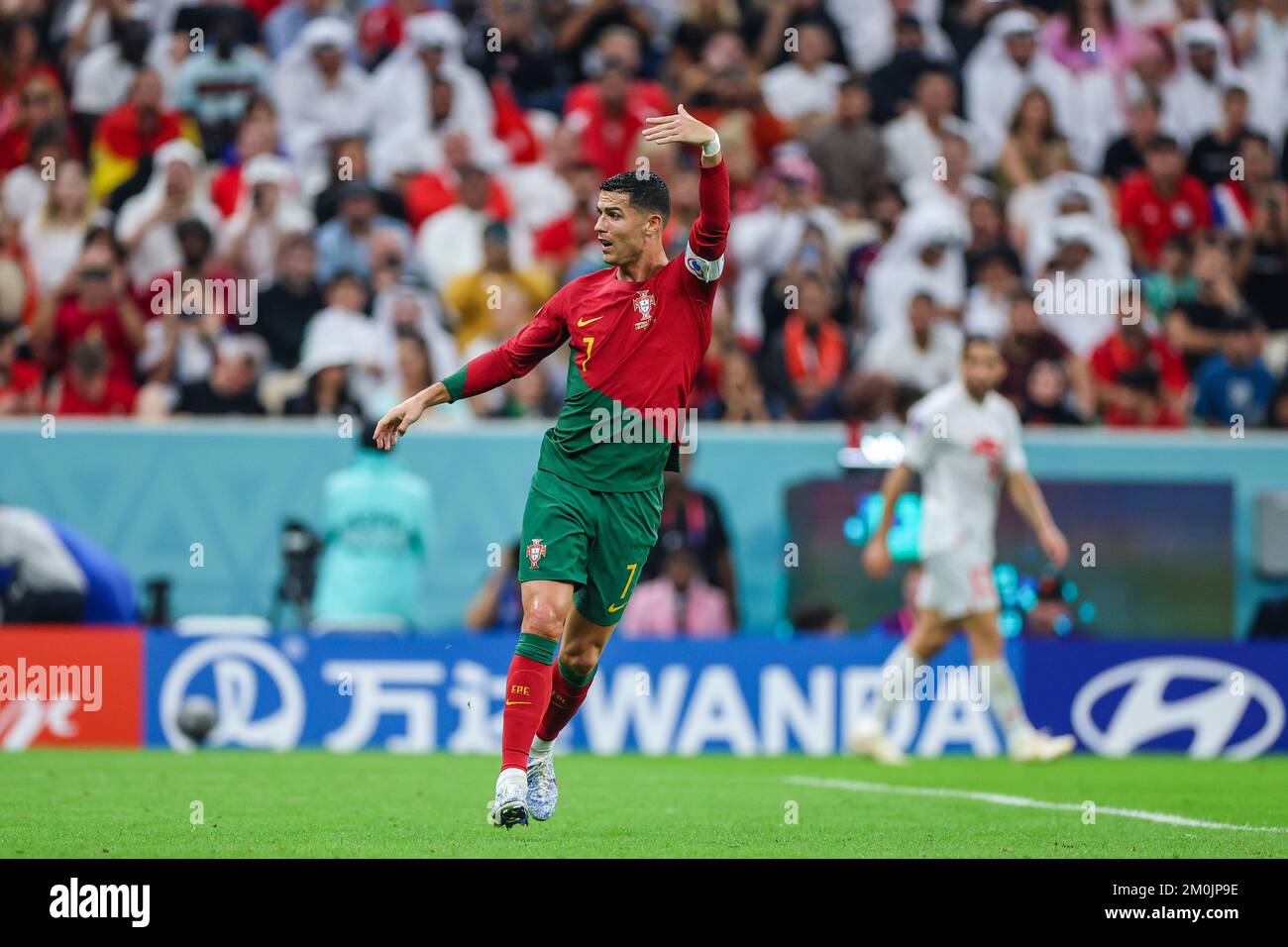 Doha, Qatar. 06th Dec, 2022. Cristiano Ronaldo player of Portugal during a match against Switzerland valid for the round of 16 of the FIFA World Cup at Lusail Stadium, in Doha, Qatar. December 06, 2022 Credit: Brazil Photo Press/Alamy Live News Stock Photo