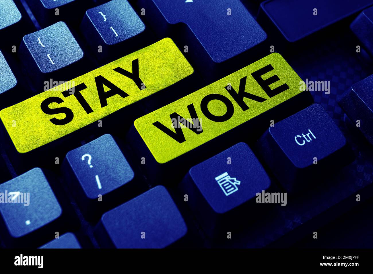 Stay Aware Conceptual caption Stay Woke. Business idea being aware of your ...