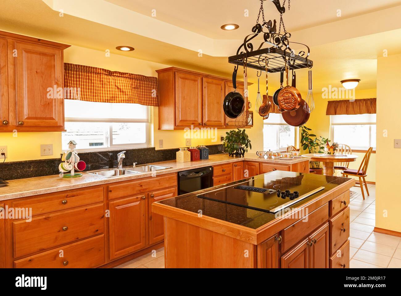 A very nice contemporary modern kitchen with wooden and lots