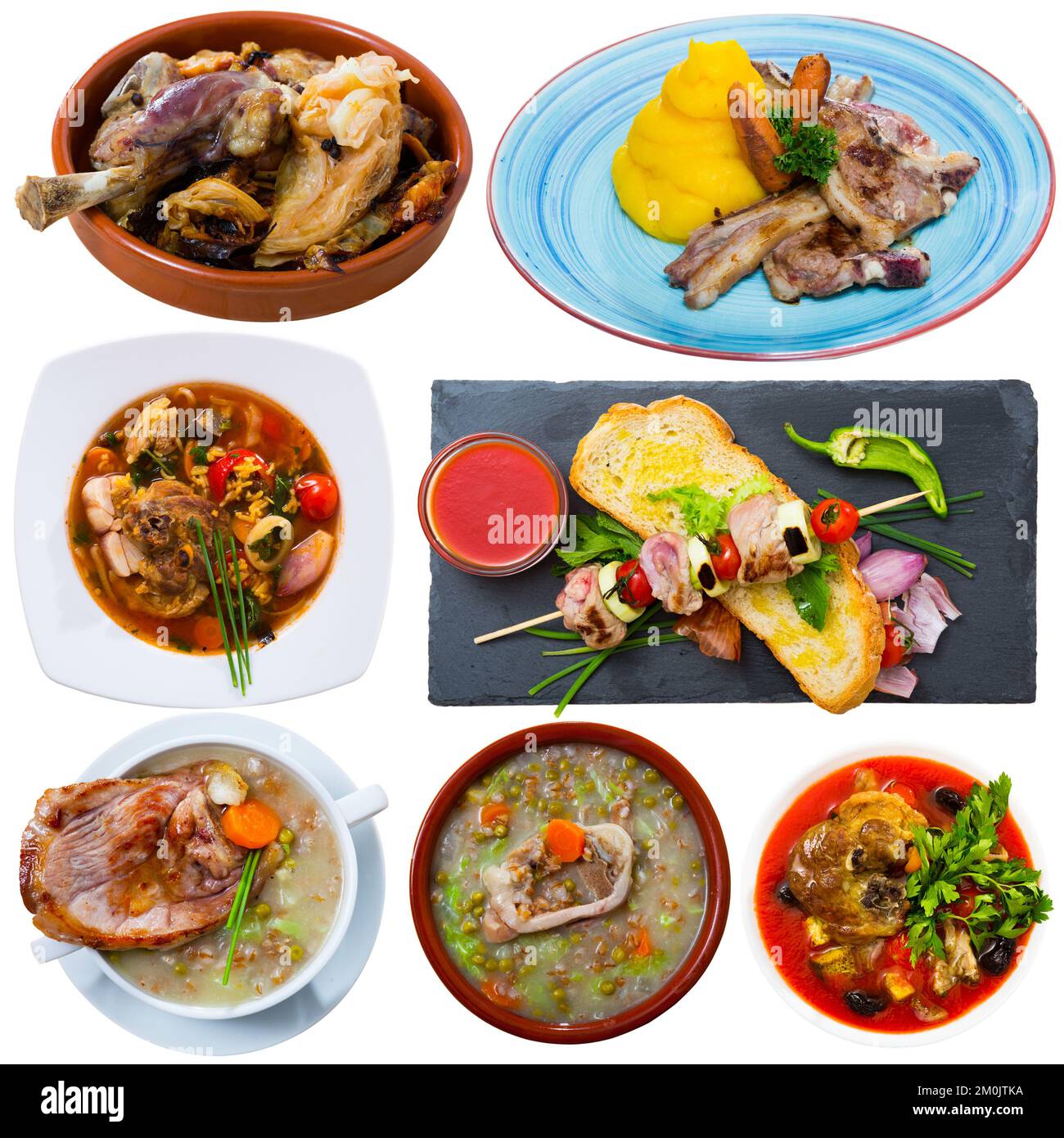 Set of lamb dishes Stock Photo - Alamy