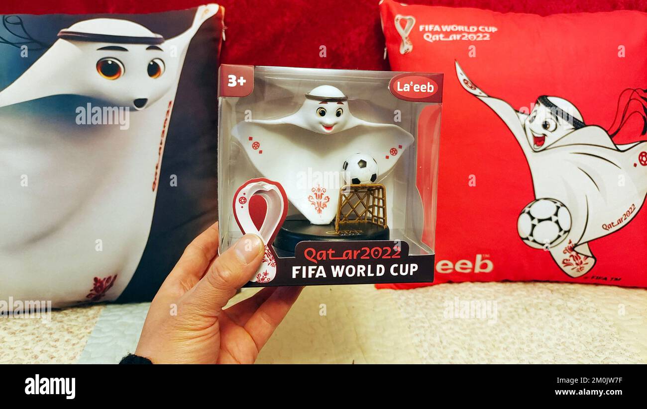 SHANGHAI, CHINA - DECEMBER 6, 2022 - Qatar World Cup mascot La'eeb