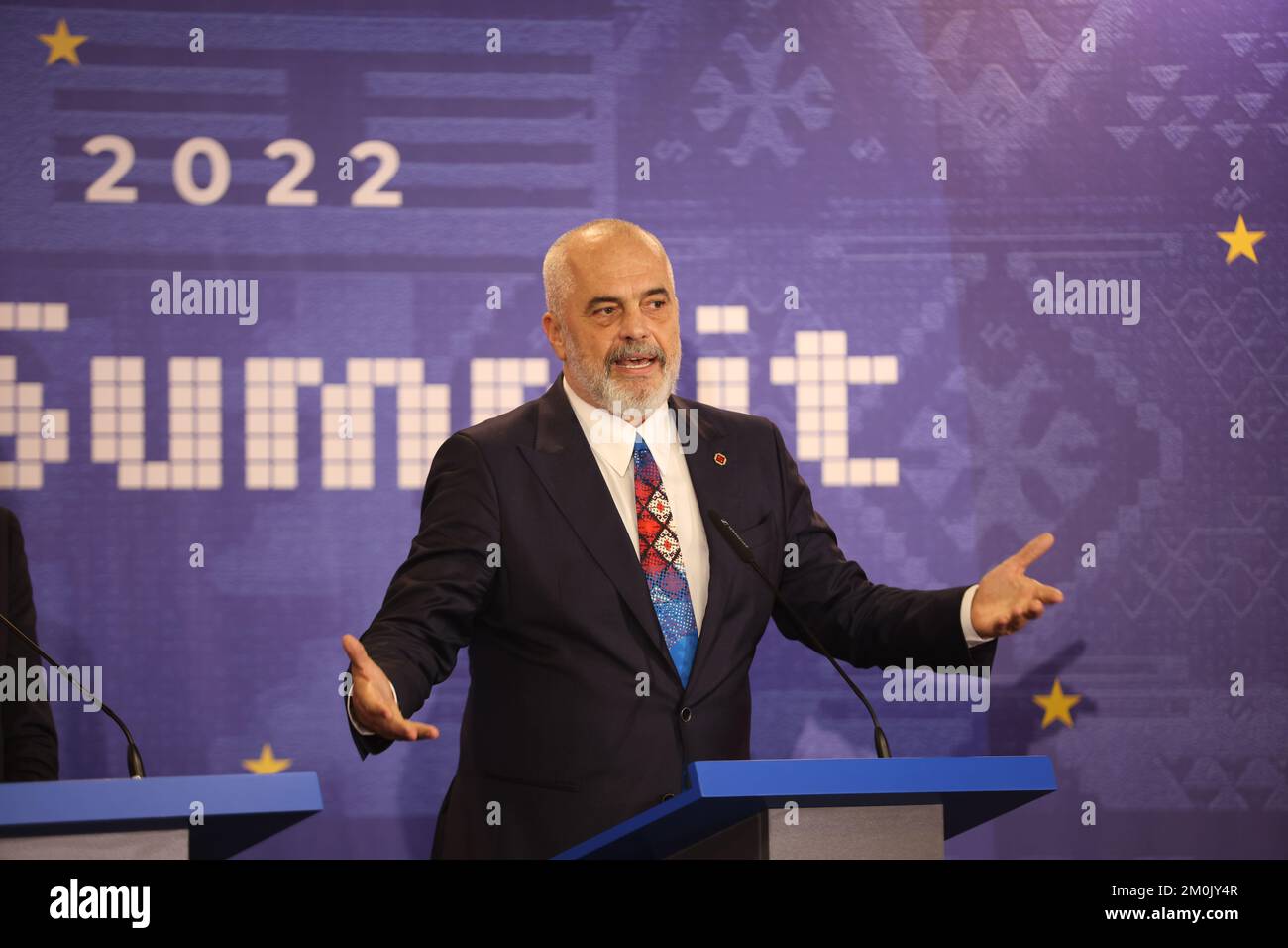 Tirana, Albania. 6th Dec, 2022. Albanian Prime Minister Edi Rama