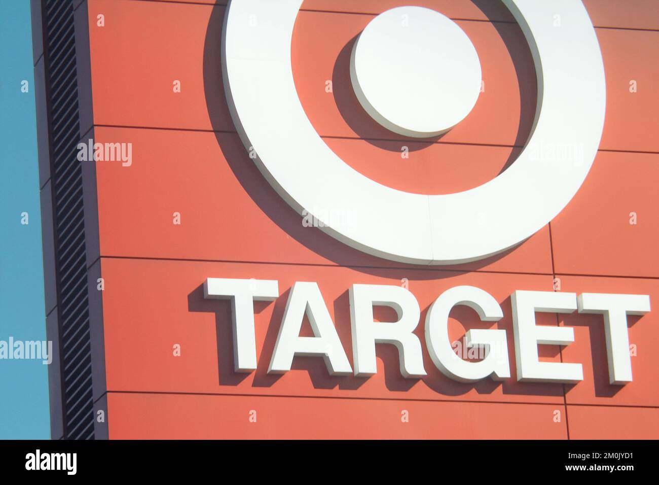 Bronx, NY - February 27, 2022: Closeup of Target department store logo in Throgs Neck Stock Photo