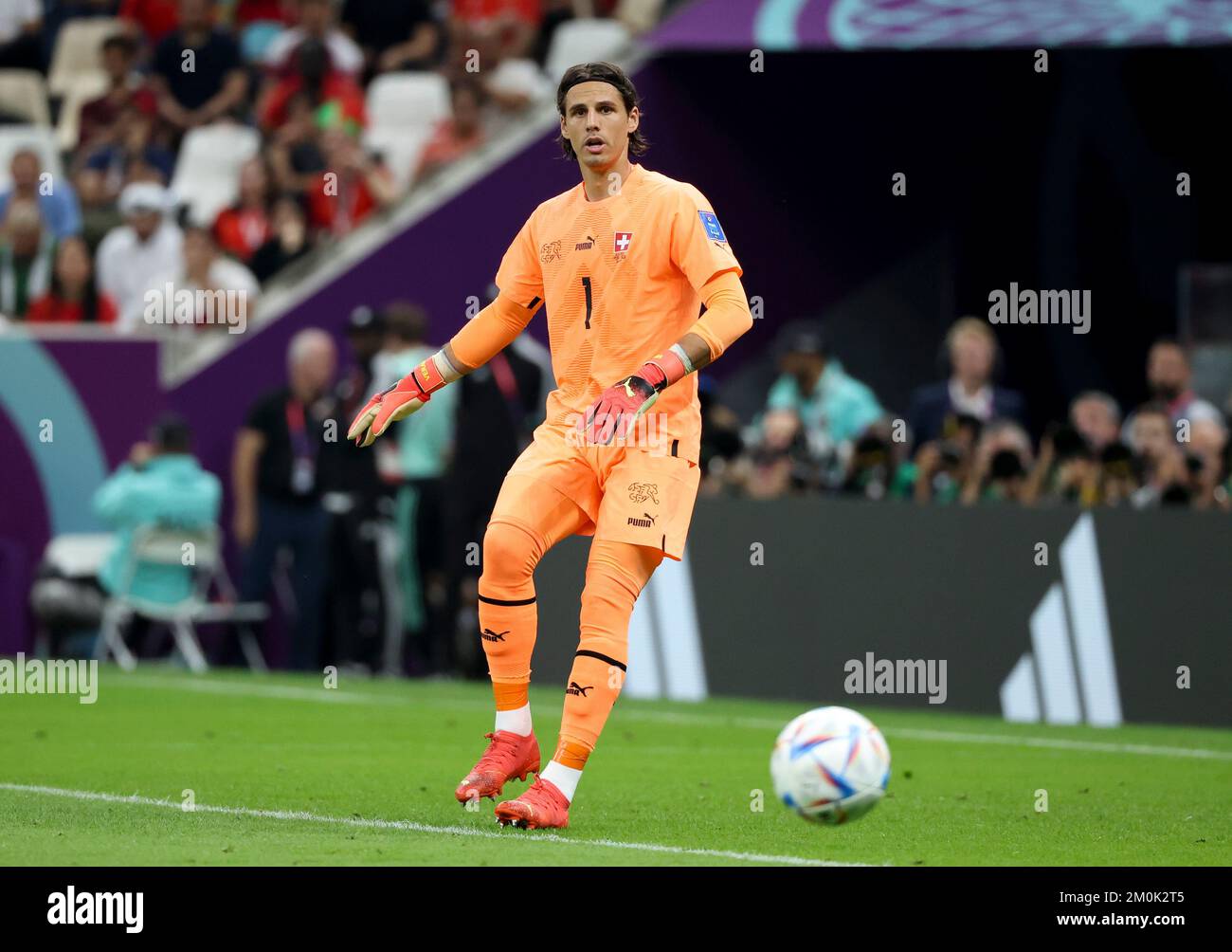 Switzerland goalkeeper Yann Sommer during the FIFA World Cup 2022, Round of 16 football match between Portugal and Switzerland on December 6, 2022 at Lusail Stadium in Al Daayen, Qatar - Photo Jean Catuffe / DPPI Stock Photo