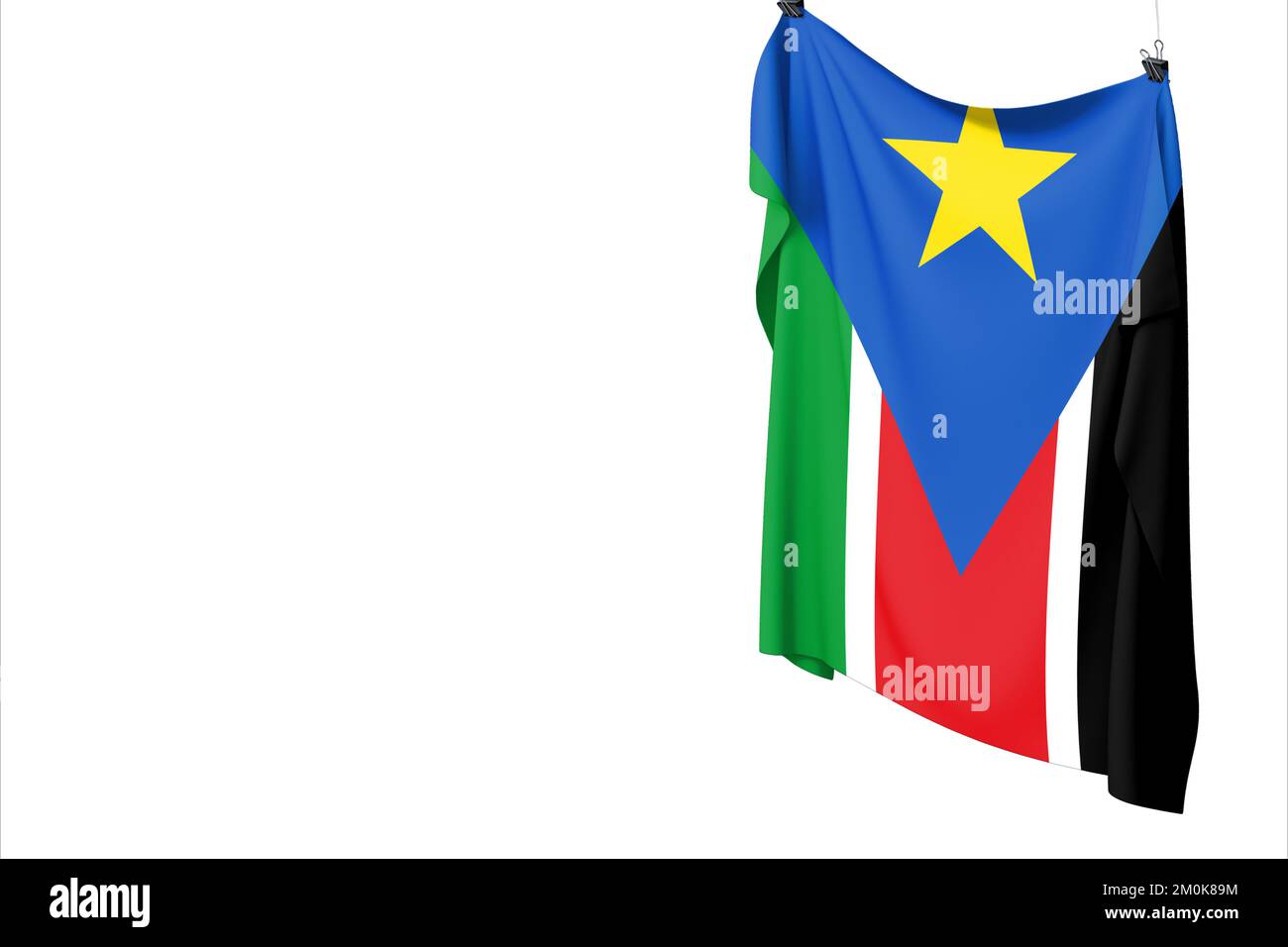 South Sudan Waving Flag 3d illustration Stock Photo